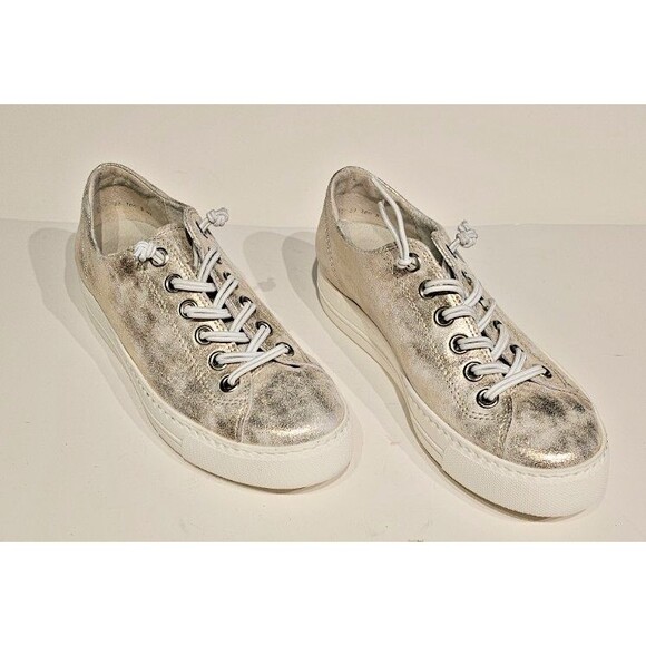 NEW Paul Green Bixby Suede Metallic Platform Sneaker Size UK 3 ( US 5.5) - Picture 4 of 9